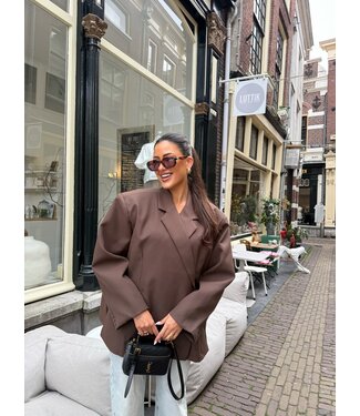 Ambika Oversized Blazer Brown