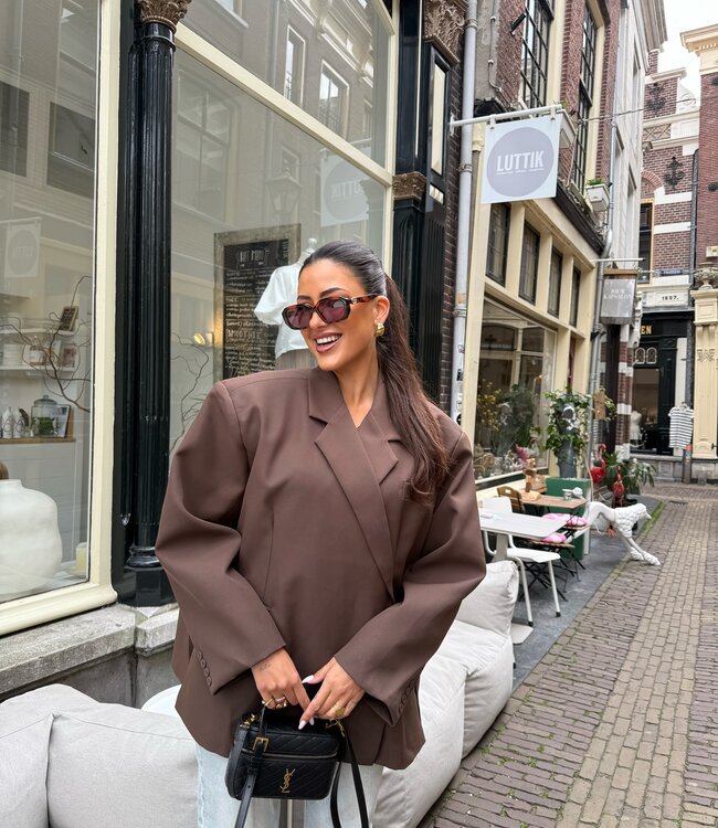 Ambika Oversized Blazer Brown