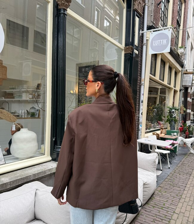 Ambika Oversized Blazer Brown