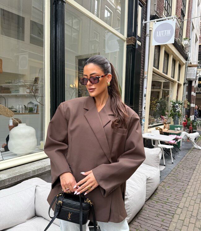 Ambika Oversized Blazer Brown