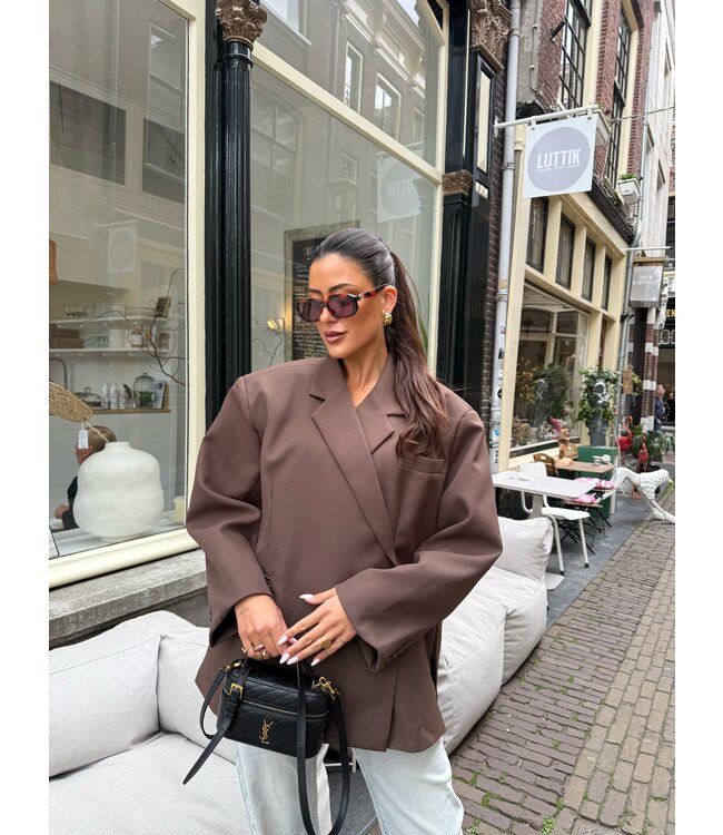 Ambika Oversized Blazer Brown
