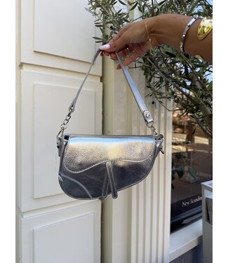 Bag Metallic Sadle Silver