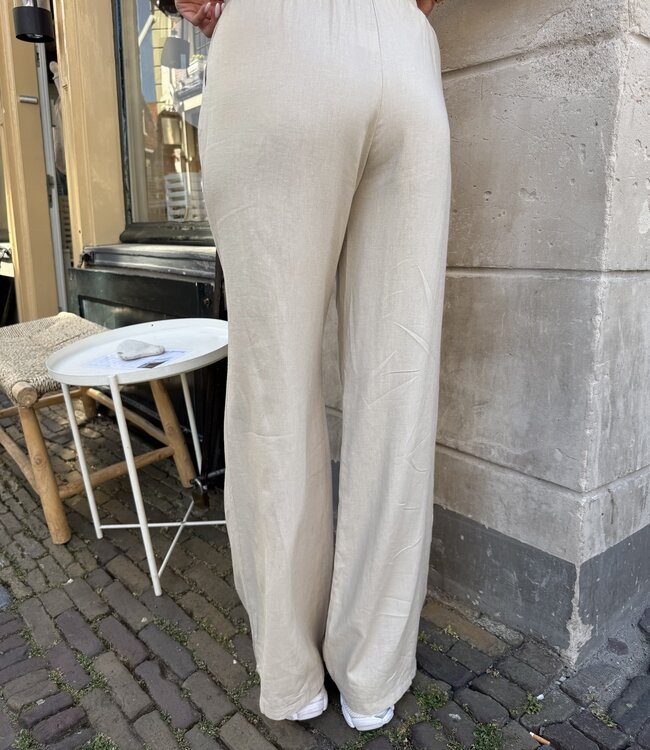 Linnen Broek Lou Beige Regular