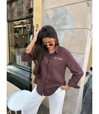 Blouse Striped Saint Brown