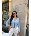 Vest Strikjes Gehaakt Light Blue