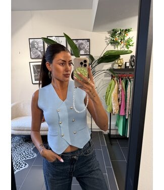 Gilet Top Blue Golden