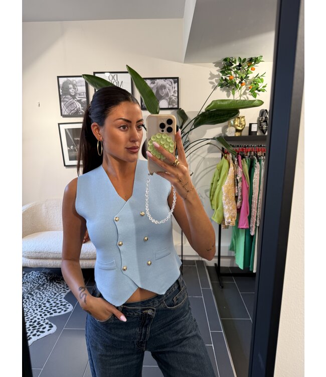 Gilet Top Blue Golden