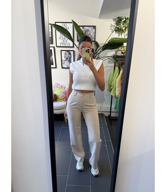 Pantalon Straight Yuul Beige