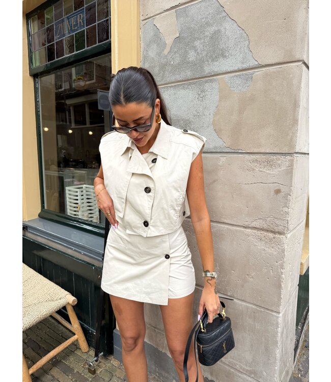 Top Trench Lizzy Creme