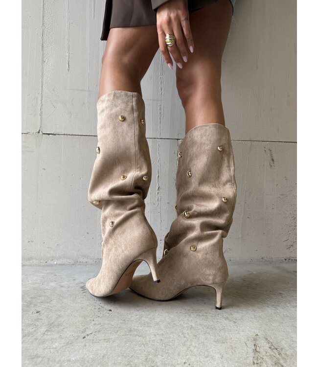 Boots Studded  Beige