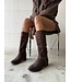 Biker Boots Studs  Brown