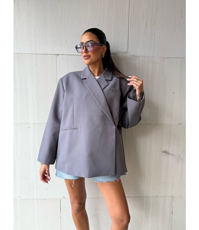 Ambika Oversized Blazer Grey