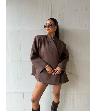 Ambika Oversized Blazer Brown