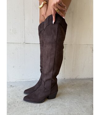 The Knee High Cowboy Boot Brown