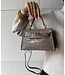 Bag Grace Croco Taupe Leather