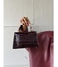Bag Grace Croco Burgundy Leather