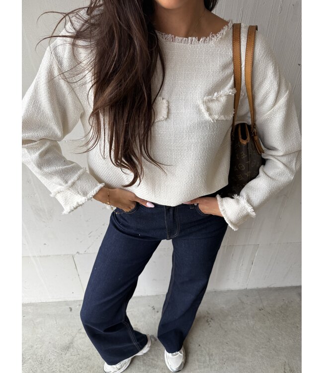 Trui Emily Tweed Creme
