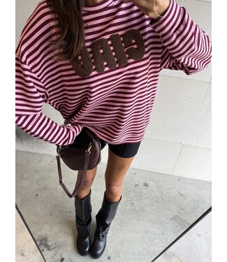 Trui Striped Ciao Pink Bordeaux