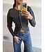 Trui Button Up Dark Grey