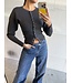 Trui Button Up Dark Grey