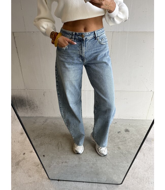 W3717 Balloon Jeans Denim