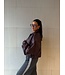 Oversized Riv Leather Jacket Burgundy