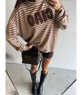 Trui Striped Ciao Beige Brown