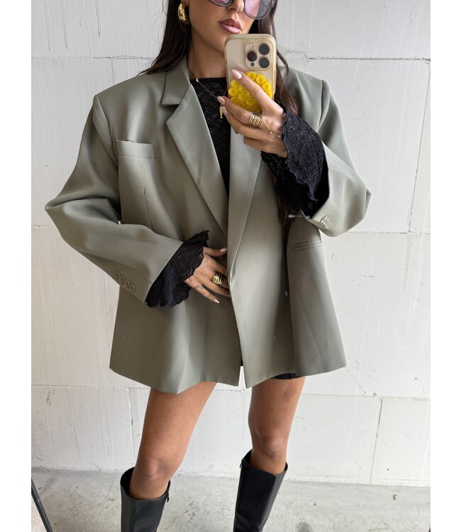 Ambika Oversized Blazer Army