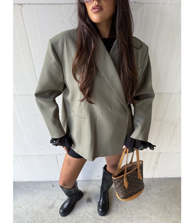 Ambika Oversized Blazer Army