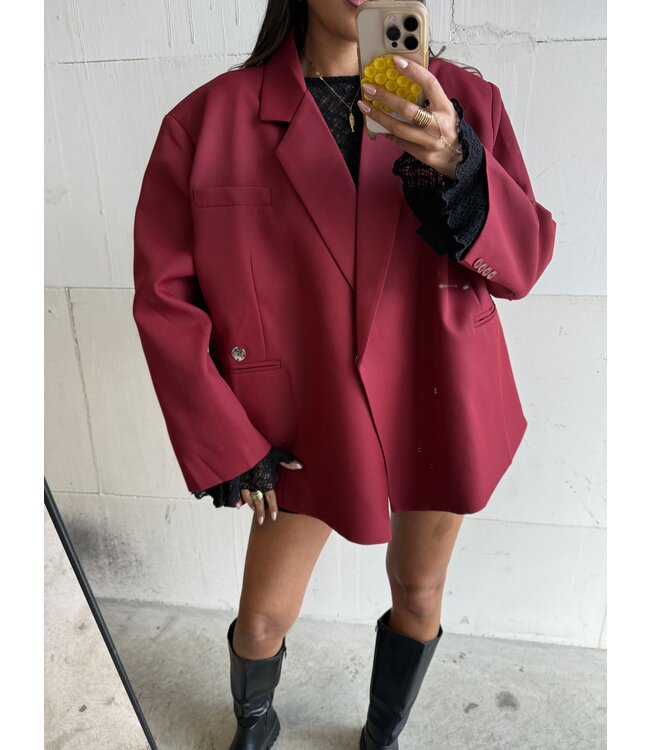 Ambika Oversized Blazer Bordeaux