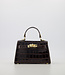 Bag Grace Croco Dark Brown Leather