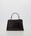 Bag Grace Croco Dark Brown Leather