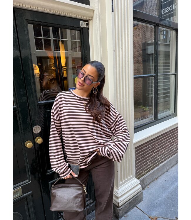Longsleeve Striped Jane Brown  Pink