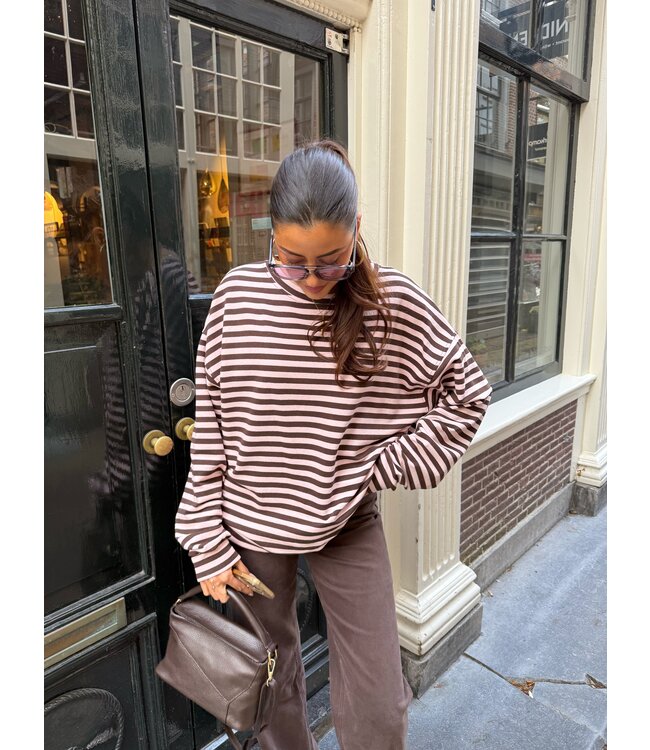 Longsleeve Striped Jane Brown  Pink
