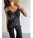 The Satin Top Lace Black