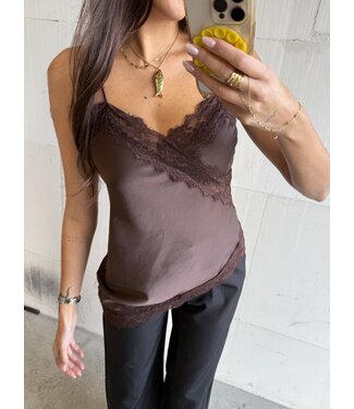 The Satin Top Lace Brown