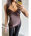 The Satin Top Lace Brown