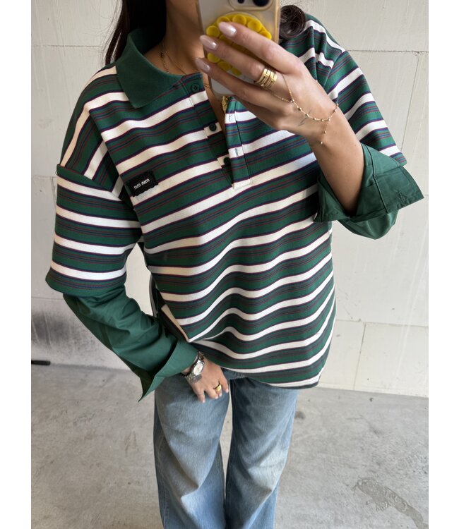 Longsleeve Striped Green Lizzy