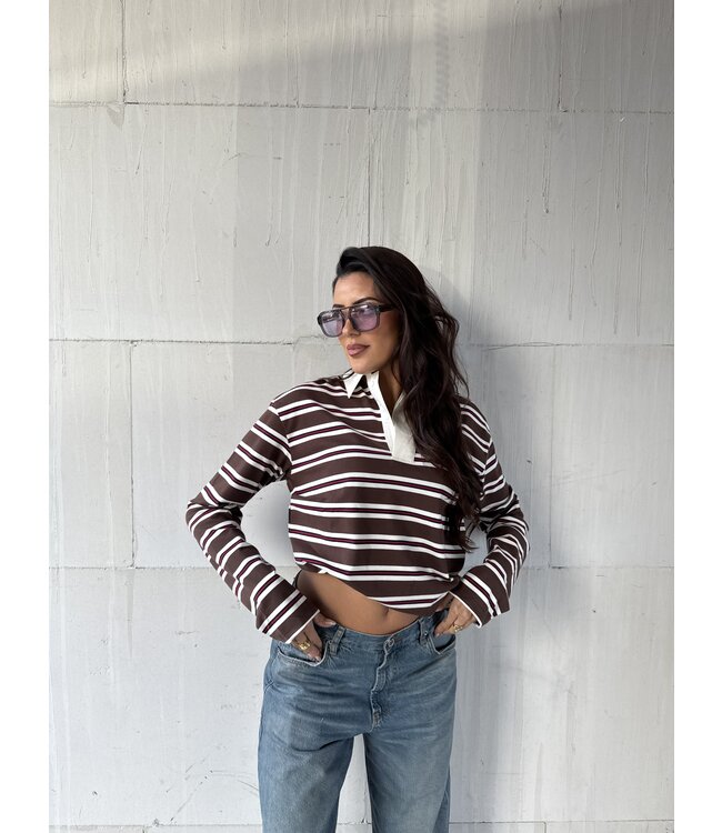 Longsleeve Striped Bo Brown