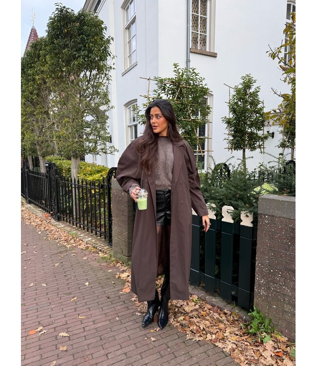 The Puffy Trench Brown