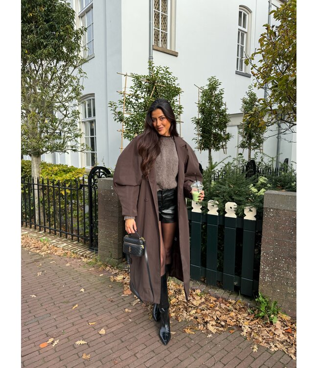 The Puffy Trench Brown