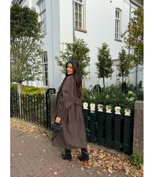 The Puffy Trench Brown