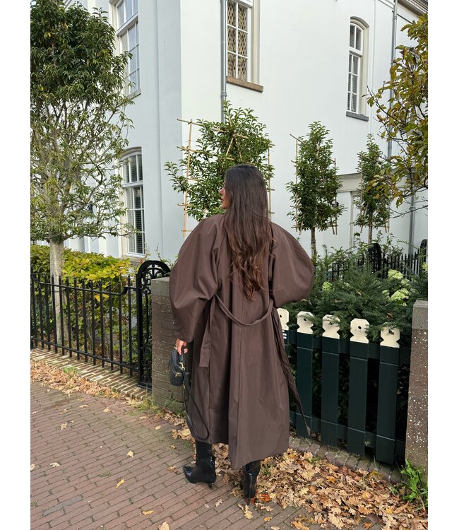 The Puffy Trench Brown