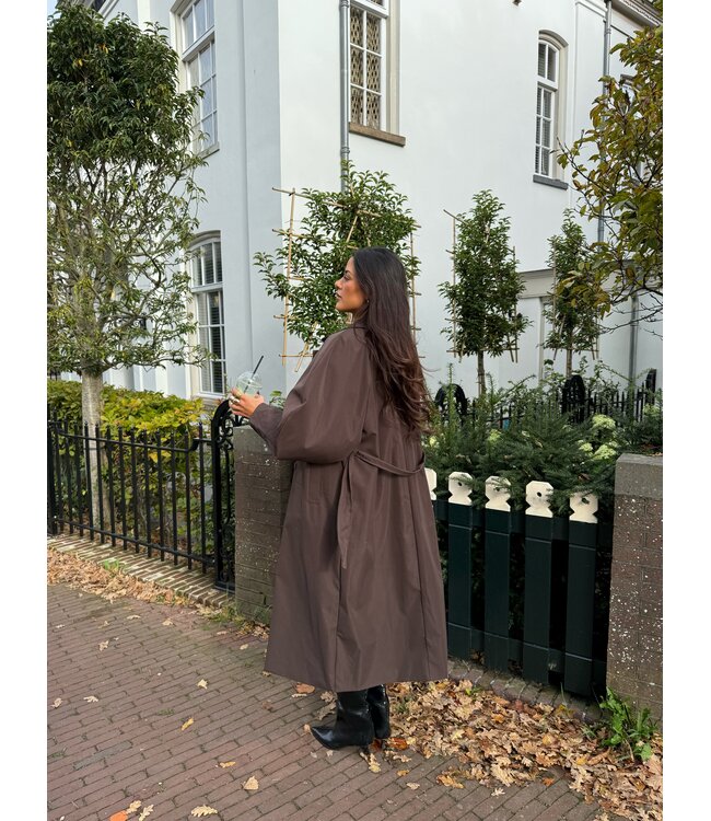 The Puffy Trench Brown