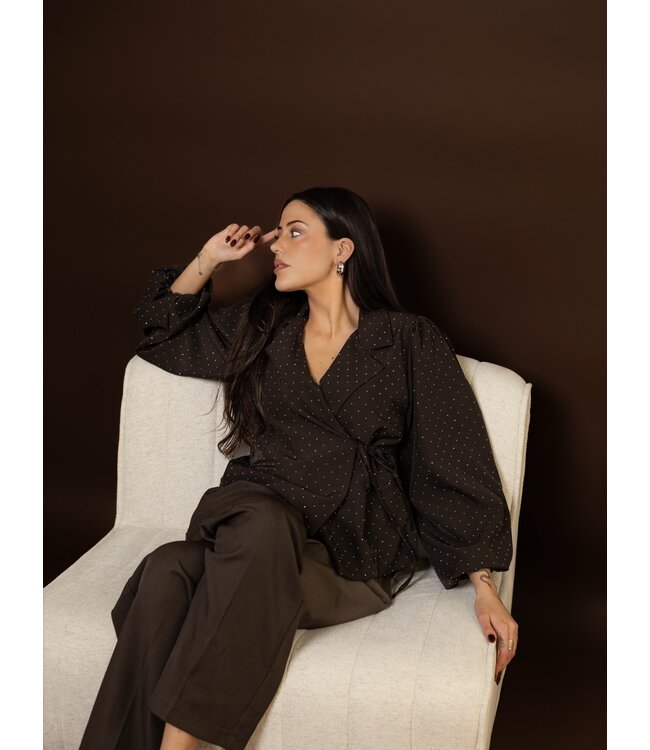 Blazer Pofmouw Sparkle Brown