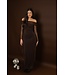 Off Shoulder Dress Brown Long