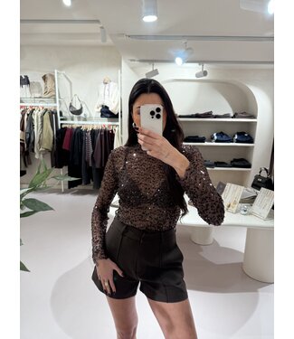 Sparkle See-Trough Top Bronze