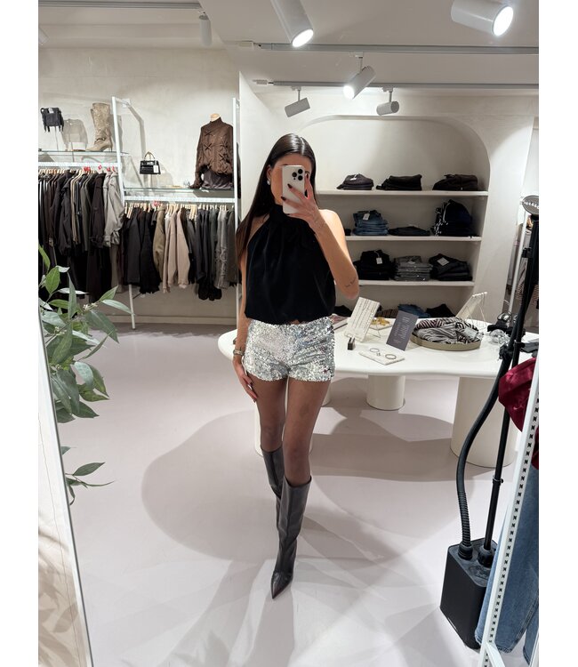 Short Pailetten Zilver