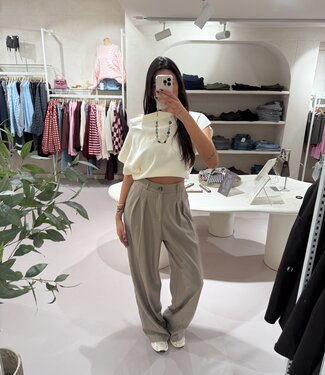 The Taupe Wide Leg Trousers