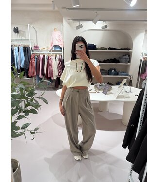The Taupe Wide Leg Trousers